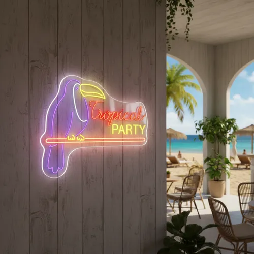 Tropical Party Neon Sign - Table Covers Now