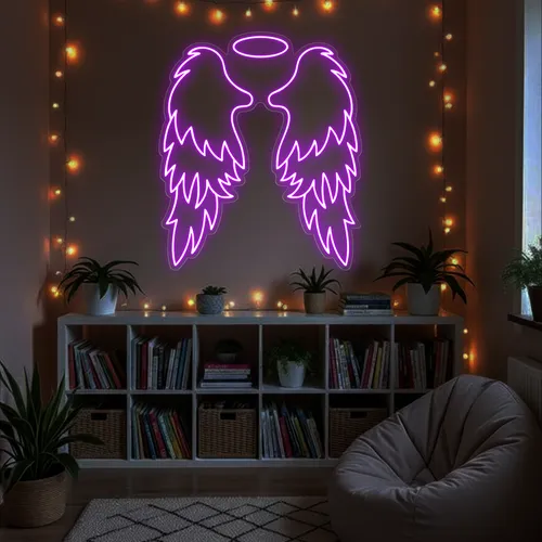 Custom Angel Wings Neon Signs - Table Covers Now