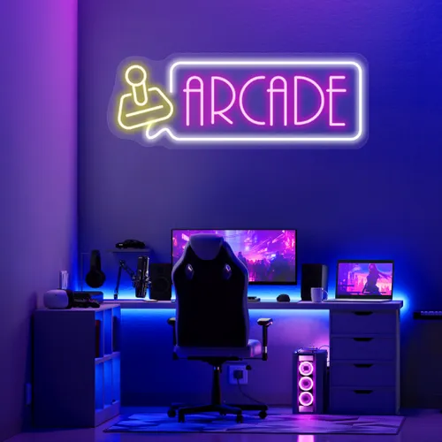 Custom Arcade Neon Signs - Table Covers Now