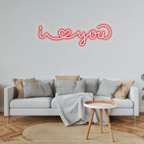 Custom I Love You Neon Sign - Table Covers Now
