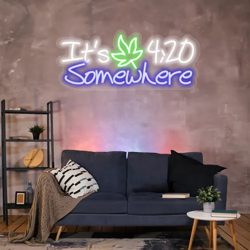 Custom 420 Neon Sign - Table Covers Now