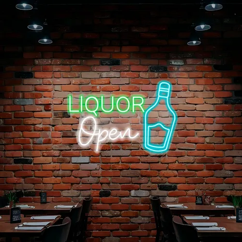 Custom Neon Liquor Signs - Table Covers Now