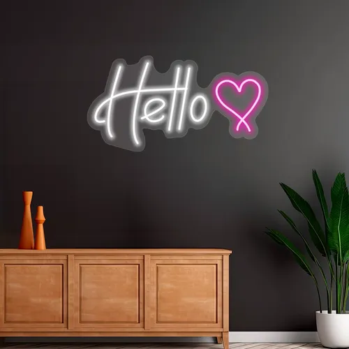 Custom Hello Neon Signs - Table Covers Now