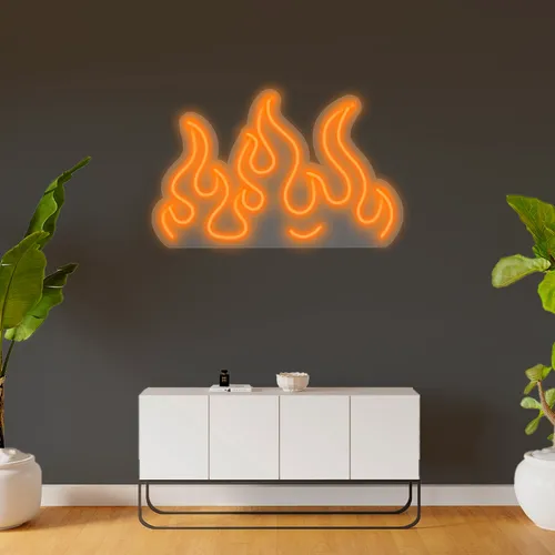 Custom Fire Neon Signs - Table Covers Now