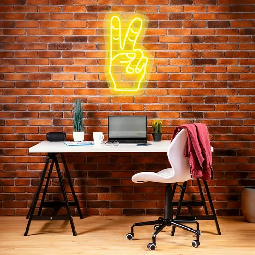 Custom Neon Peace Signs - Table Covers Now