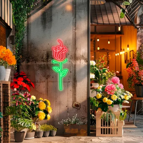 Custom Flower Neon Signs - Table Covers Now