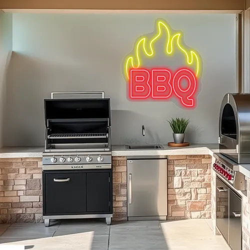 Custom Neon Barbecue Signs - Table Covers Now