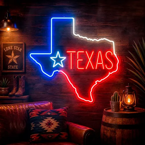 Custom Texas Neon Signs - Table Covers Now
