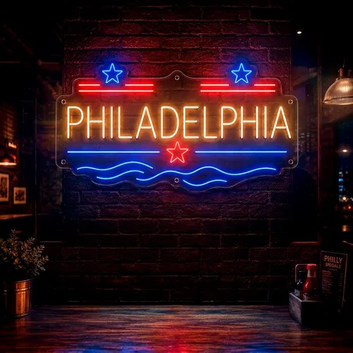 Custom Neon Signs Philadelphia - Table Covers Now