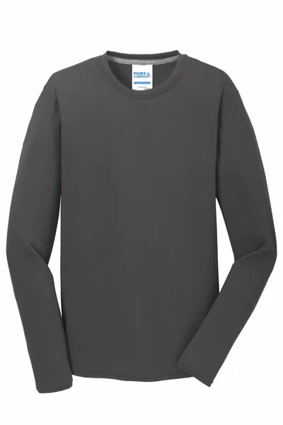 Port & Company Long Sleeve Performance Blend Tee. PC381LS - Table Covers Now
