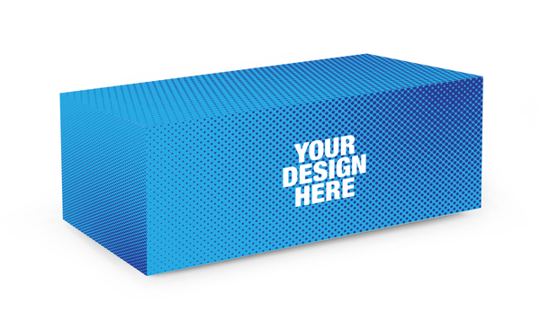 Blue Rectangle Fitted Tablecloth with Logo - Table Covers Now