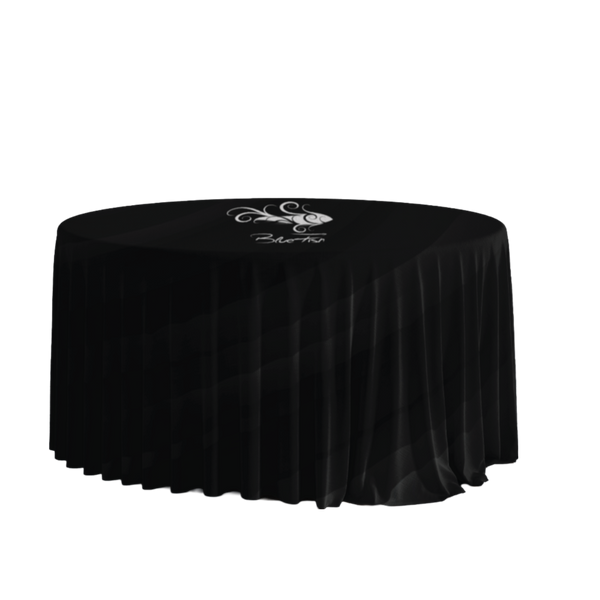 Custom Black Round Tablecloths In Bulk - Table Covers Now