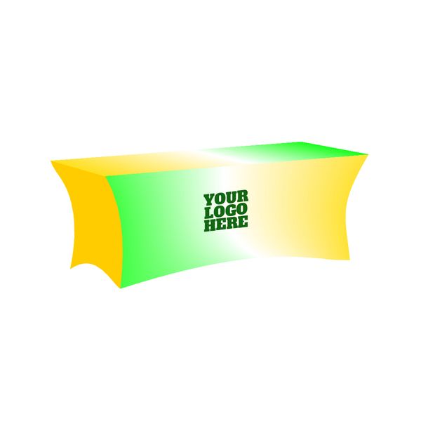 Green Yellow White Gradient Stretch Spandex Table Cover - Table Covers Now