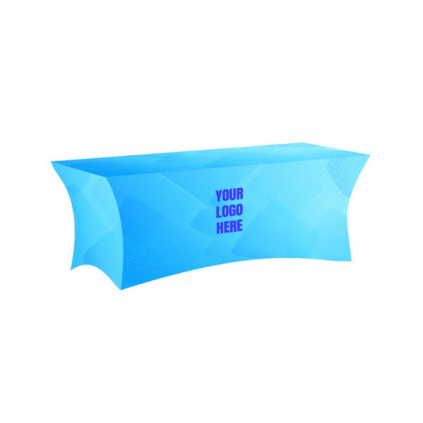Light Blue Stretch Spandex Table Cover - Table Covers Now