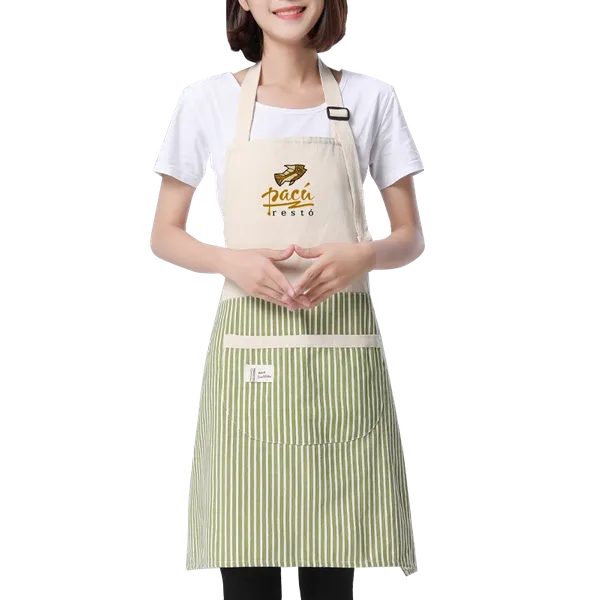 Apron with Happy Bear Patch - Custom Aprons Now