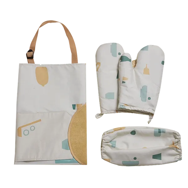 Striped Three-Piece Apron - Custom Aprons Now
