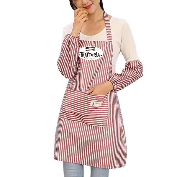 Waterproof Polyester Stripe Apron - Custom Aprons Now