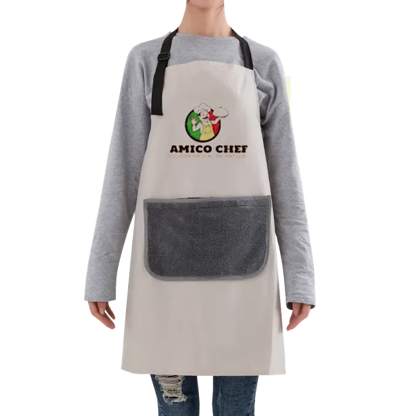 Floral Apron with Hand Wiping Pocket - Custom Aprons Now