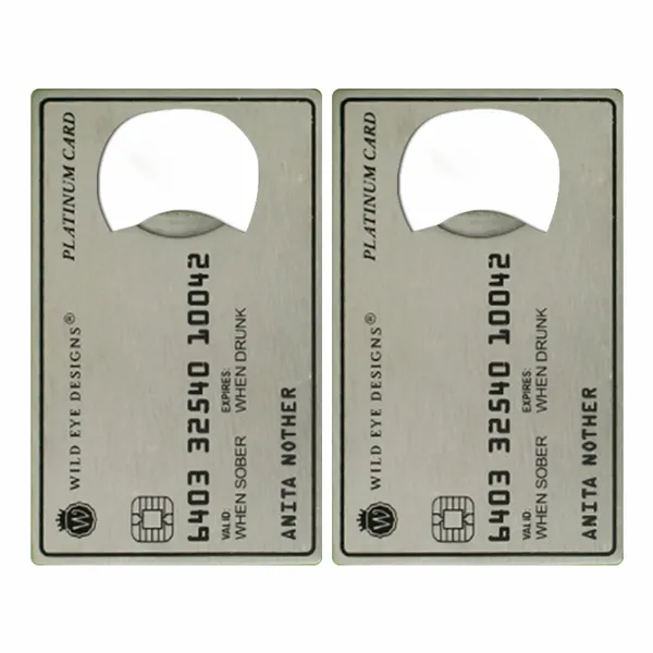 Platinum Card Shaped Bottle Opener - Table Covers Now