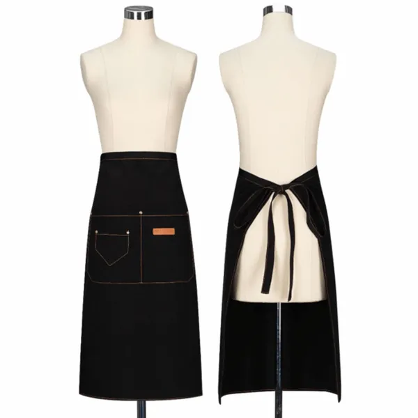 Lengthy Mid-Waist Denim Apron - Custom Aprons Now