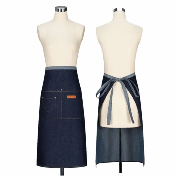 Extended Length Denim Apron - Custom Aprons Now
