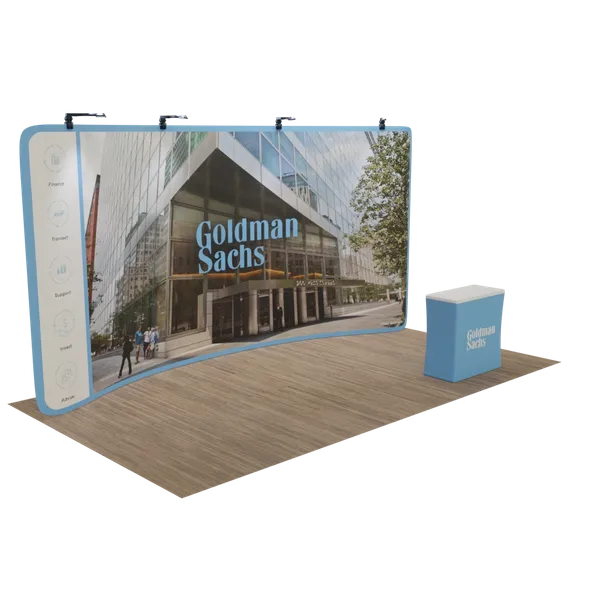 20' x 8' Curved Zip Up Display - Table Covers Now