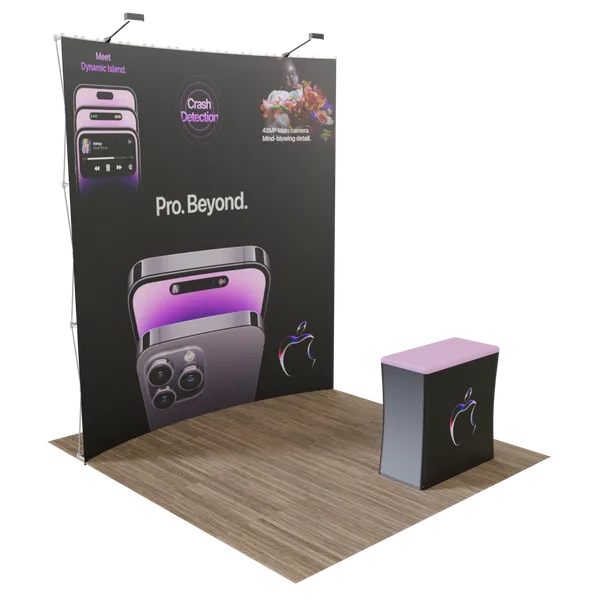 10' x 10' Curved Pop-Up Display - Table Covers Now