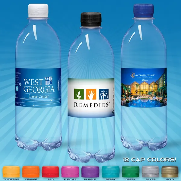 16.9oz Flat Water Bottle (Clear) - Table Covers Now