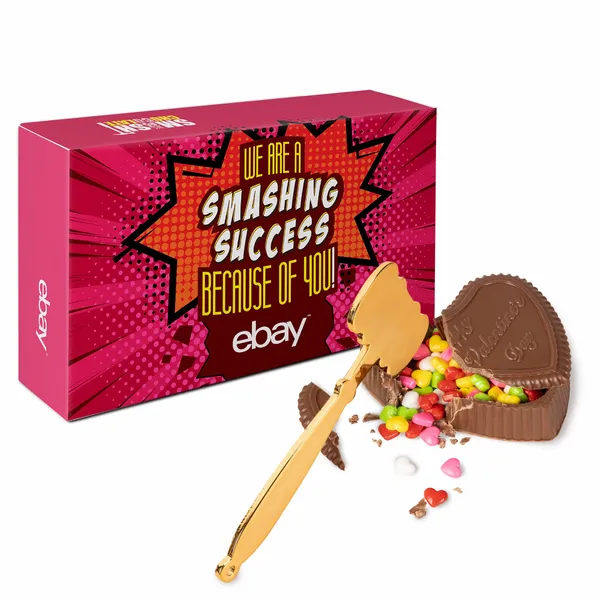 Smash Chocolate Heart with Candy Hearts - Table Covers Now