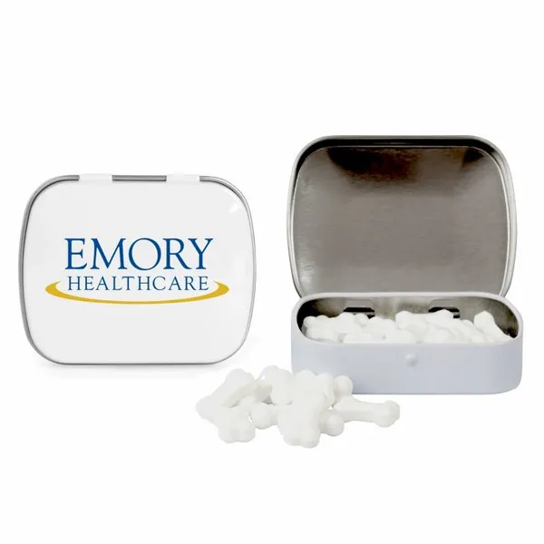 Domed Tin with Bone Shaped Mints - Table Covers Now