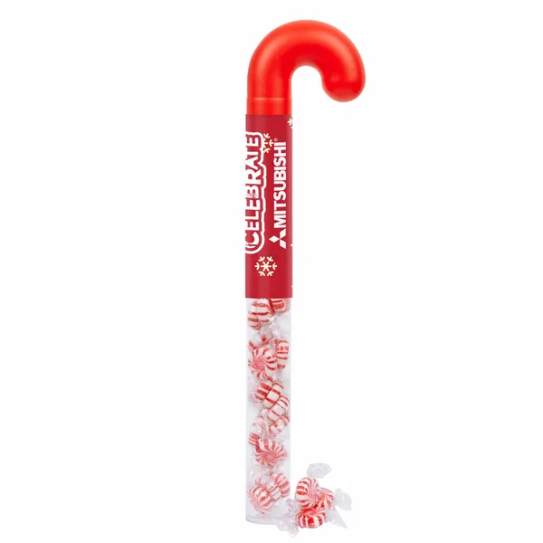 Holiday Candy Cane Tube - Starlight Peppermints - Table Covers Now