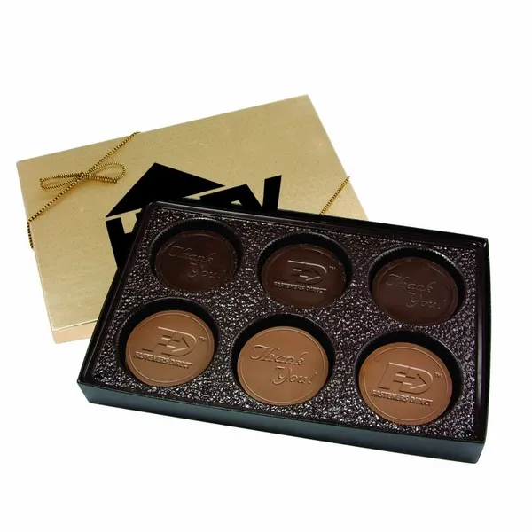 Cookie Gift Box with 6 Round Cookies - Table Covers Now