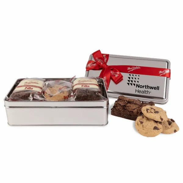 Mrs. Fields® Double Fudge Brownie and Cookie Tin - Custom Aprons Now