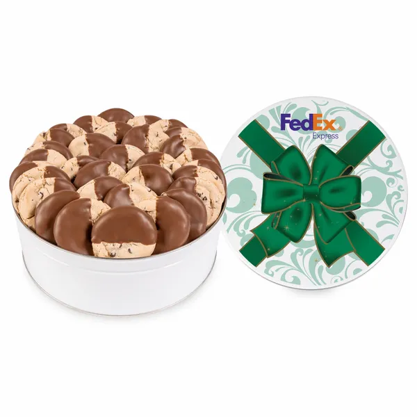 Fresh Beginnings Dipped Chocolate Chip Cookie Tin (Large) - Table Covers Now