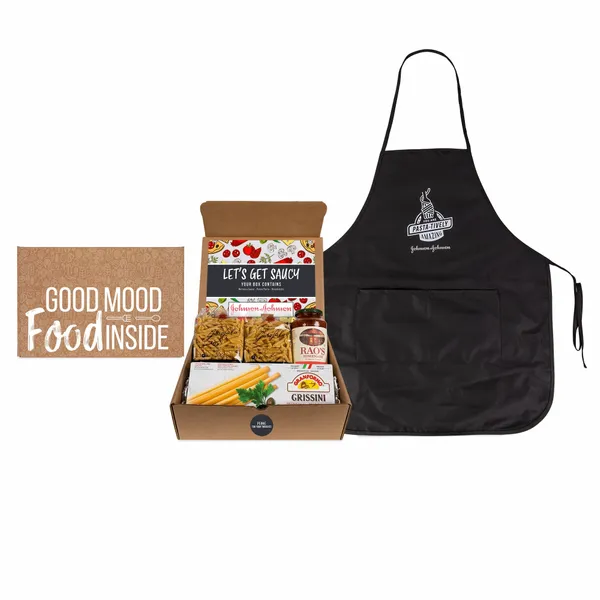 Lets Get Saucy- Italian Gourmet Kit with Apron - Custom Aprons Now