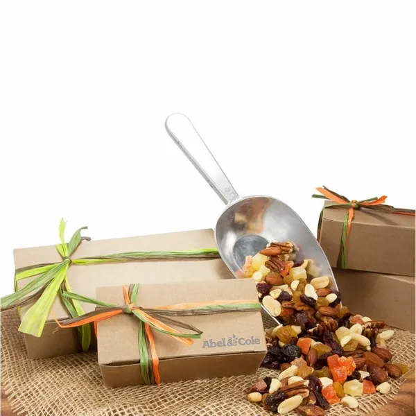 Small Natural Kraft Box with Cranberry Gold Mix - Table Covers Now