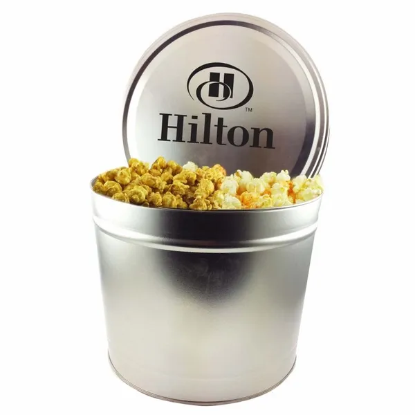 Two Gallon Popcorn Tin - Trio Popcorn - Custom Aprons Now