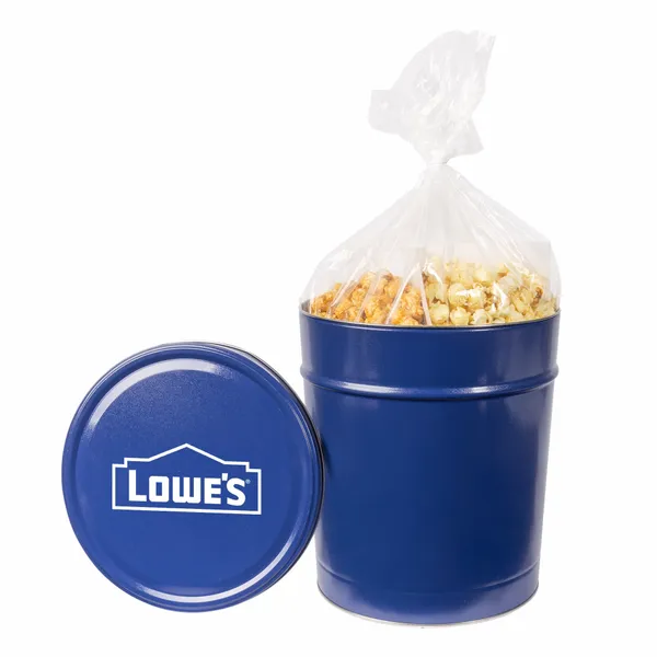 Three and a Half Gallon Popcorn Tin - Trio Popcorn - Table Covers Now