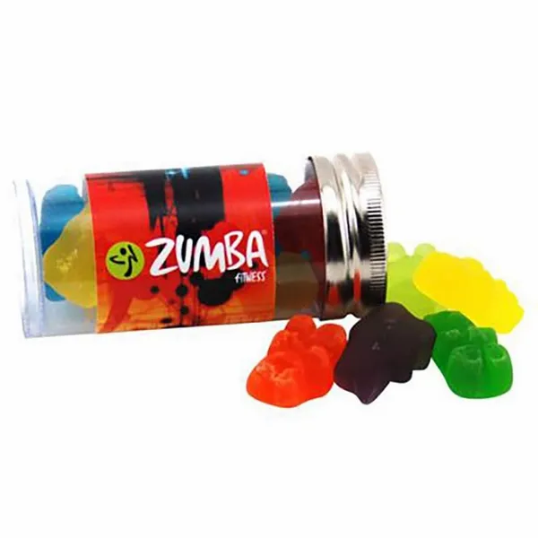 Clever Candy Small 3" Candy Tube with Gummy Bears - Custom Aprons Now