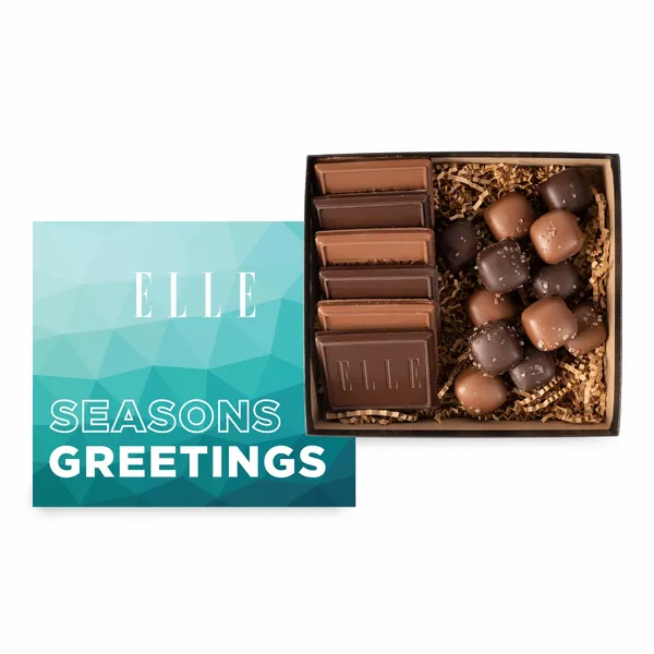 6 Piece Cookie and Confection Gift Box with Sea Salt Caramels-Full Color - Custom Aprons Now