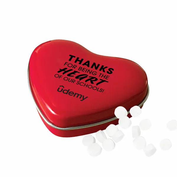 Sweet Heart Mint Tin With Micromints - Custom Aprons Now