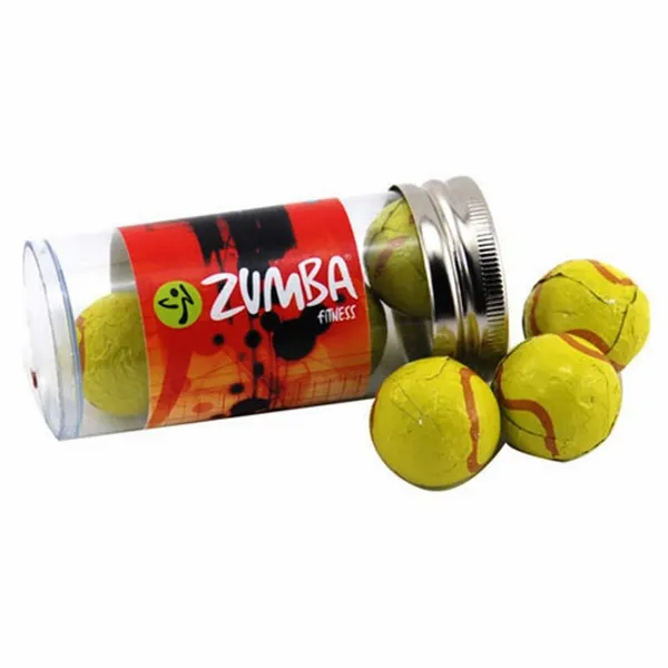 Tube with Choc Tennis Balls - TRB610 - Custom Aprons Now