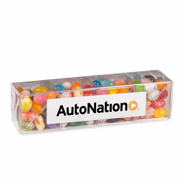 4 Cube Acetate Gift Box with Gourmet Jelly Beans - Table Covers Now