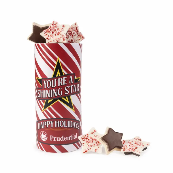 Peppermint Bark Shapes Tube - Custom Aprons Now