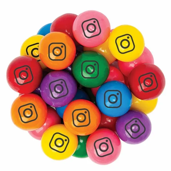 Unwrapped Large Imprinted Gumballs - Custom Aprons Now