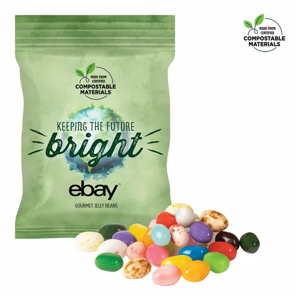 2oz. ECO-Digibag, Compostable & Full Color, Gourmet Jelly Beans - Table Covers Now