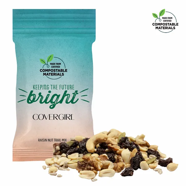 1oz. ECO-Digibag, Compostable & Full Color, Raisin Nut Mix - Custom Aprons Now