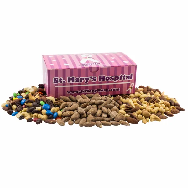 Large Chest Box with Trail Mix, Almonds, and Mixed Nuts - Table Covers Now
