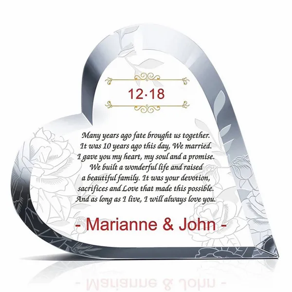 Heart Crystal Trophy