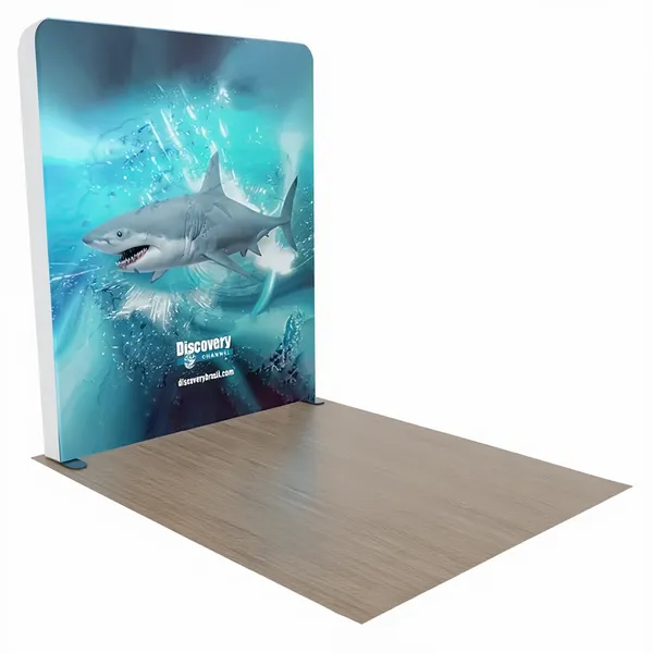 Custom Backlit Trade Show Display Tension Fabric 8' x 8' - Table Covers Now